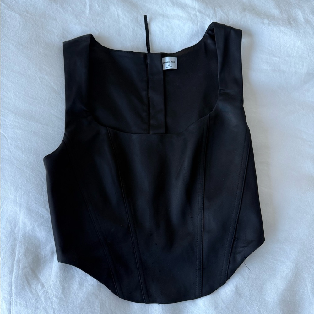Aritzia sunday best black corset top